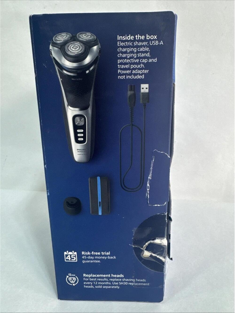 Philips Norelco Shaver 3900, Rechargeable Wet & Dry New Open Box B11 - Picture 4 of 5